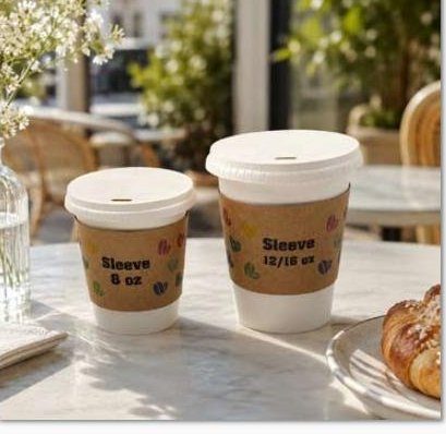 Kaffekrage / mugghållare med tryck och logga – mugghållare