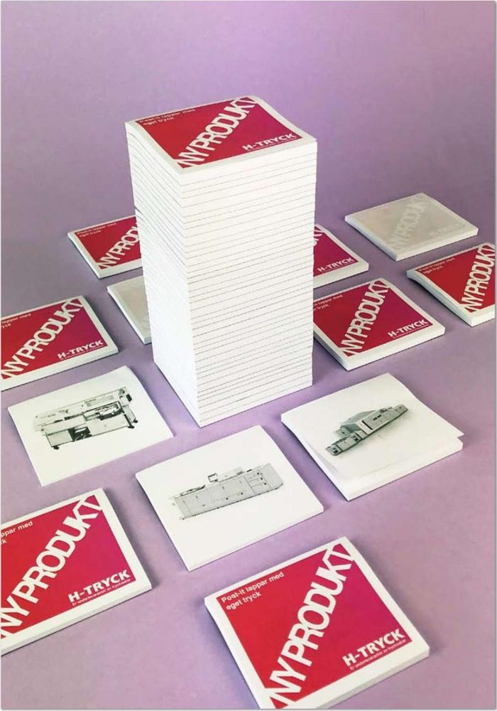 Post-it / häftblock med tryck och logga – post-it med logga